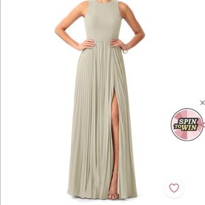 BRAND NEW: Azazie Lindie Taupe Dress NWT
